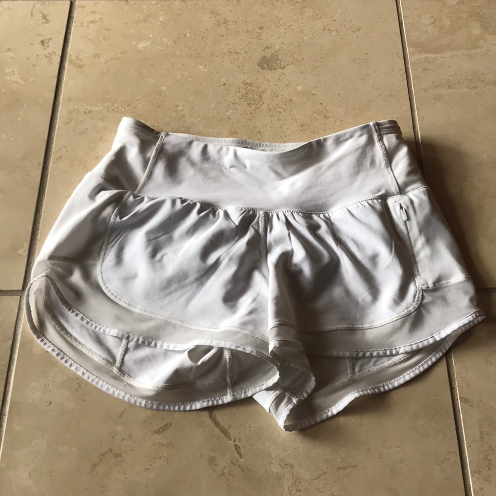 Lululemon Mind Over Miles Shorts White